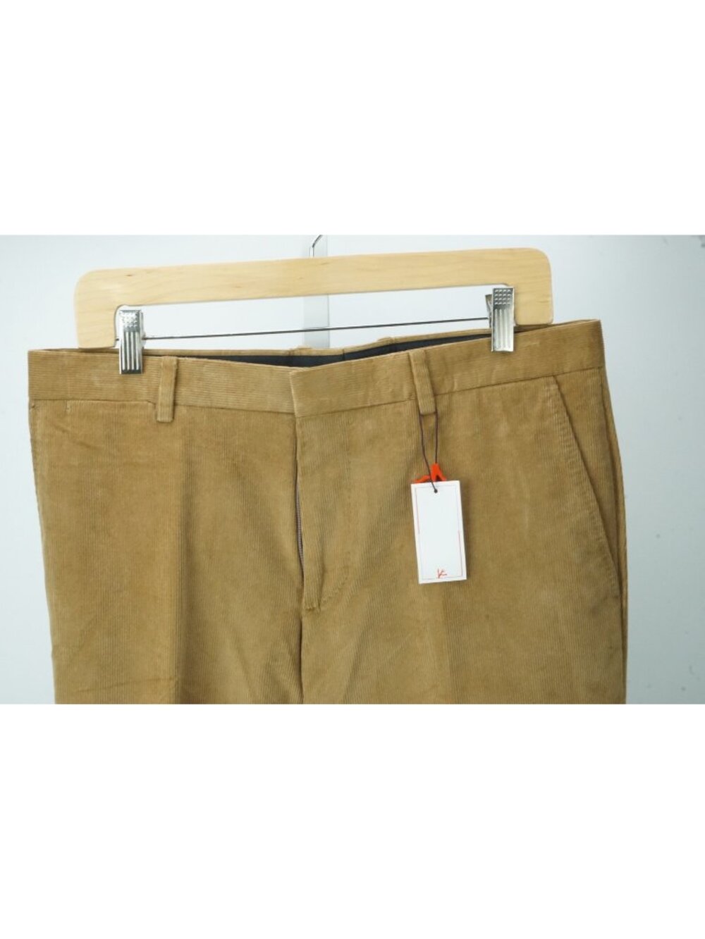 Isaia Whiskey Brown Corduroy Cotton Mens Casual Pants Sz 48 EU Brand New